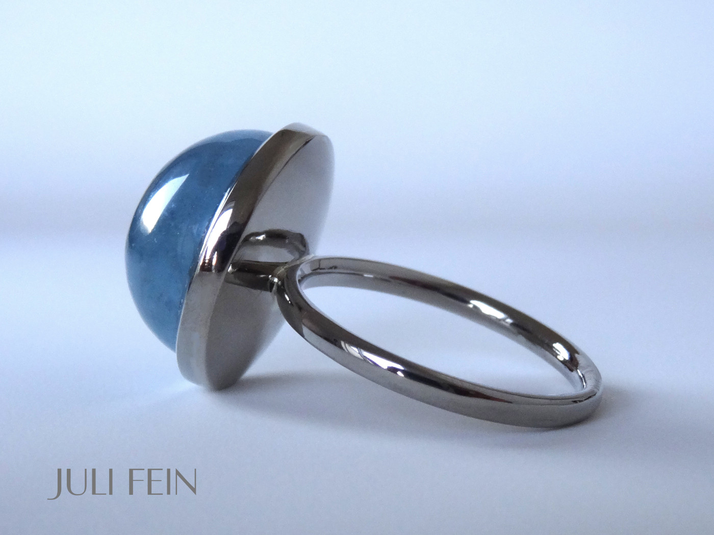 Aquamarin Cabouchon Ring MARA – Bild 5