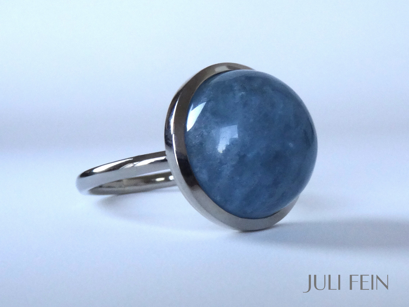 Aquamarin Cabouchon Ring MARA – Bild 4