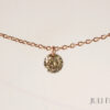 Champagnerfarbene Diamant Solitaire Halskette