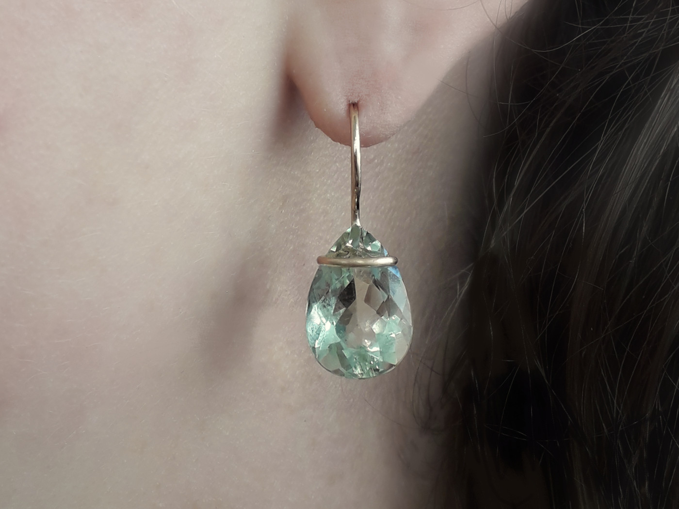 Prasiolith Ohrschmuck