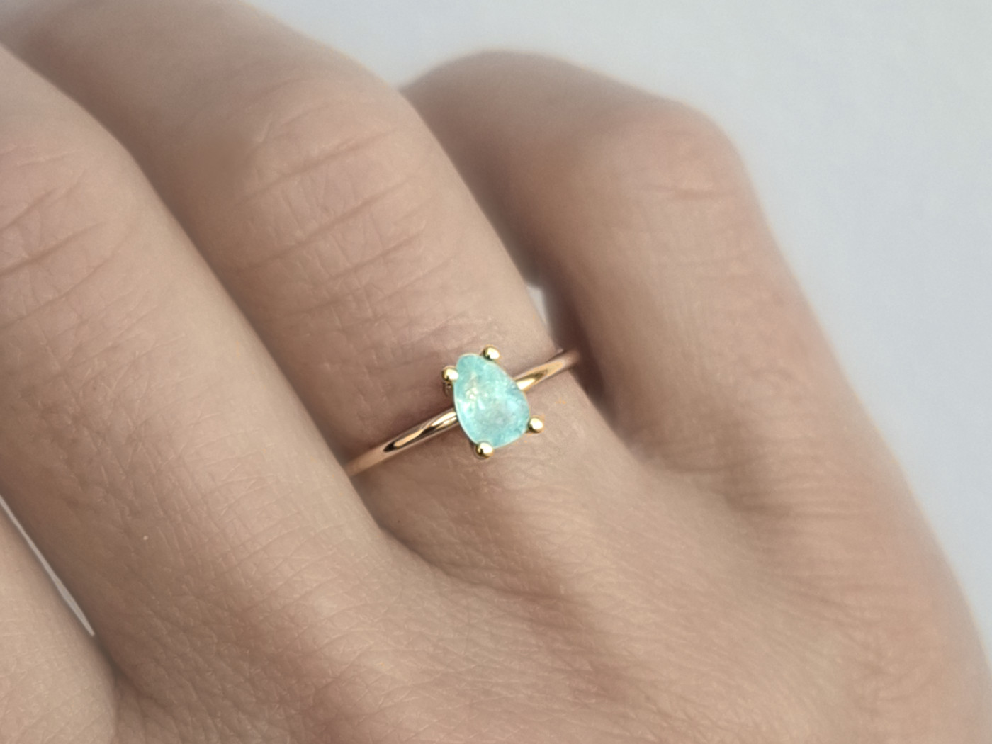 Alternative view of Paraiba Turmalin Ring AURELIA